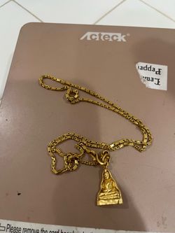 Authentic 24k gold chain and pendant