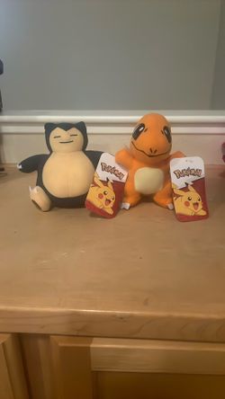 Pokémon 6 Inch Plush (Snorlax and Charmander)