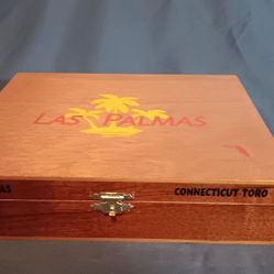 Las Palmas Wooden Cigar Box With Clasp - Container - Storage - Smoke - Stash - Vape - Cigarette 