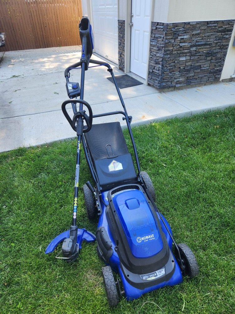 Kobalt Battery Lawn Mower And Weed EATER