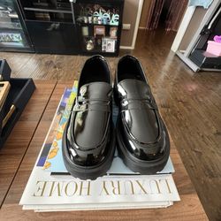 Black loafers