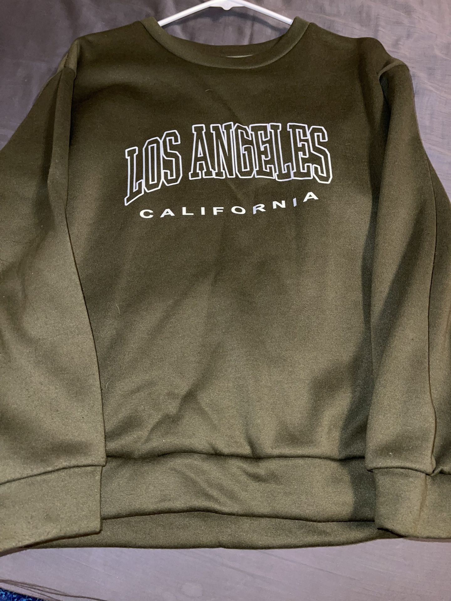 Shein olive green fleece sweater