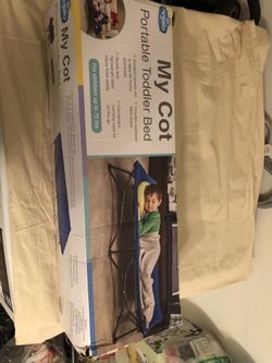 Blue kids cot