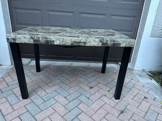 Console Table with Marble-Look Top