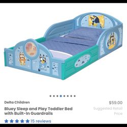 Toddler Bed Frame/ Plastic Bed Frame/ Bluey/ Kids/ Toys/ Furniture/ New