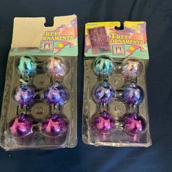 2 Packs Of 6 Metallic Mini Easter Egg Ornaments Trendmasters Vintage 1995 NOS