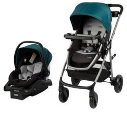Safety 1st Grow and Go Flex 8-in-1 Car Seat Stroller Combo, Baby Stroller Travel Systems for Infants 4-30 lbs, Stroller and Carseat Combo Set, Forest 