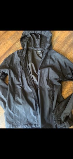 ASICS Hooded Zip-Up Windbreaker Jacket Size L