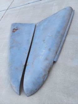 Original 1939 Chevrolet Pickup Truck Metal Hood Top Pair