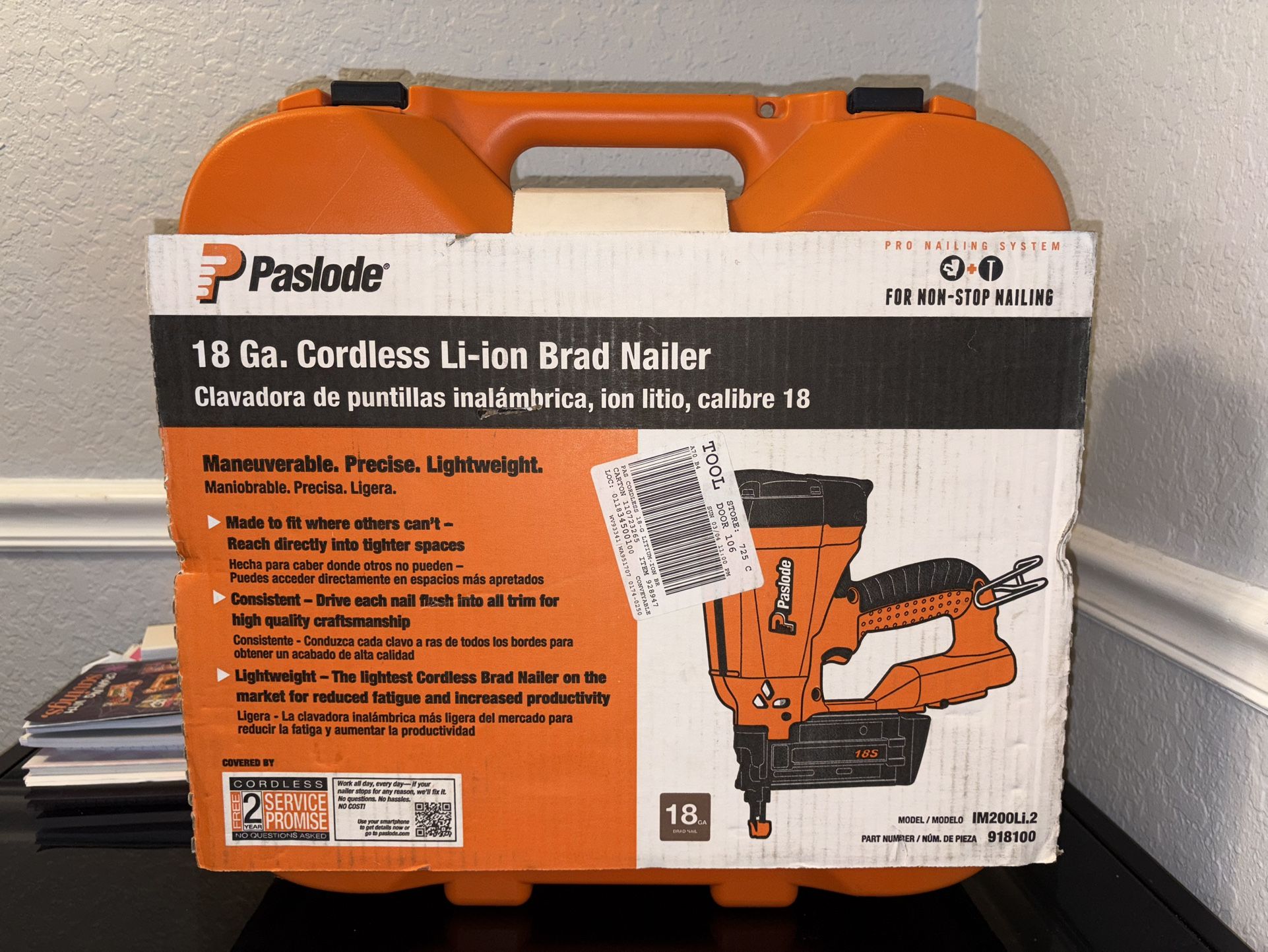 18 Gallon Cordless Li-ion Brad Nailer