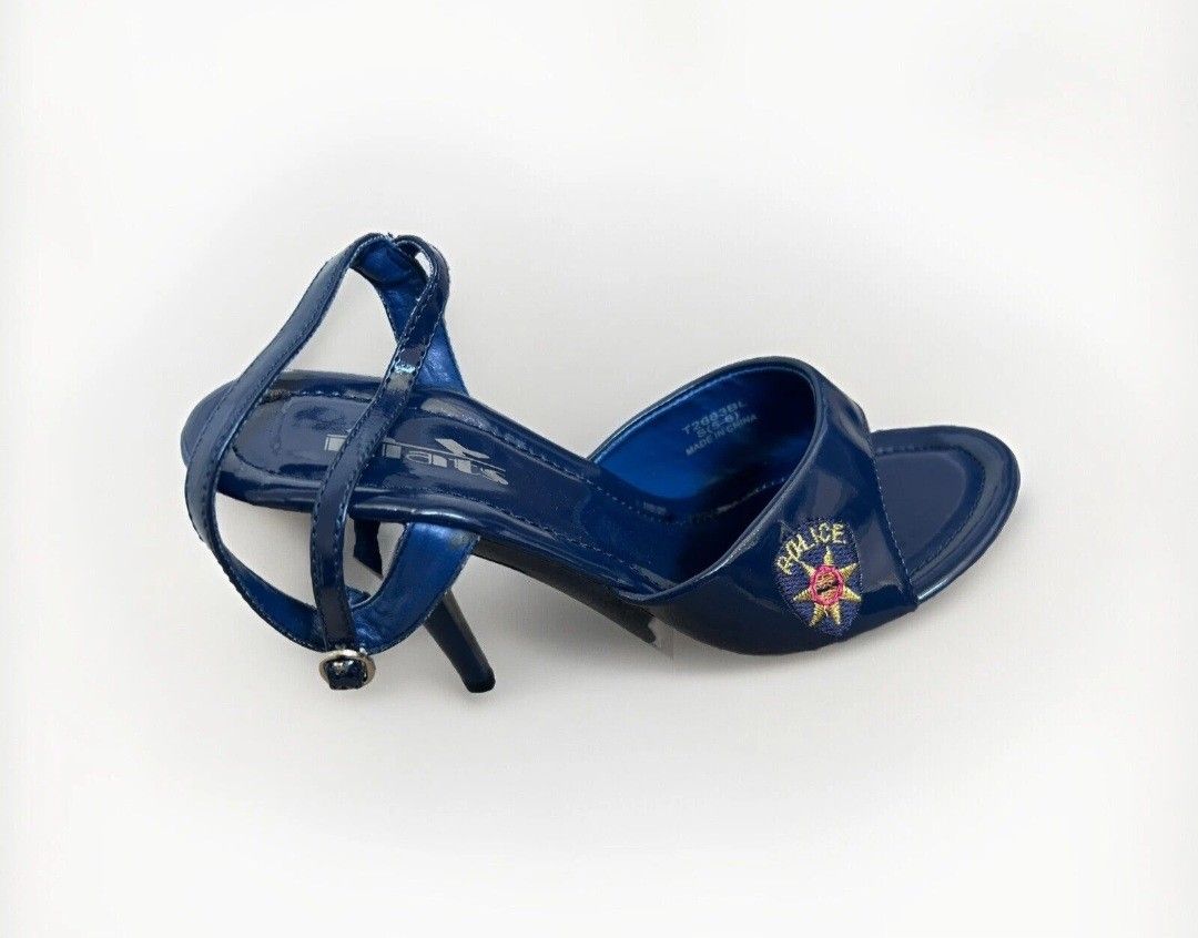 Sexy Women Police High Heel Shoes Blue Size (5-6) Halloween Costume Cosplay