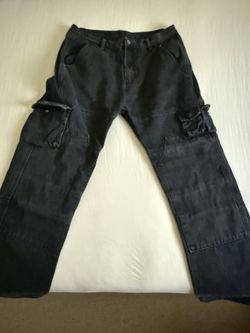 MNML Black Cargo Jeans