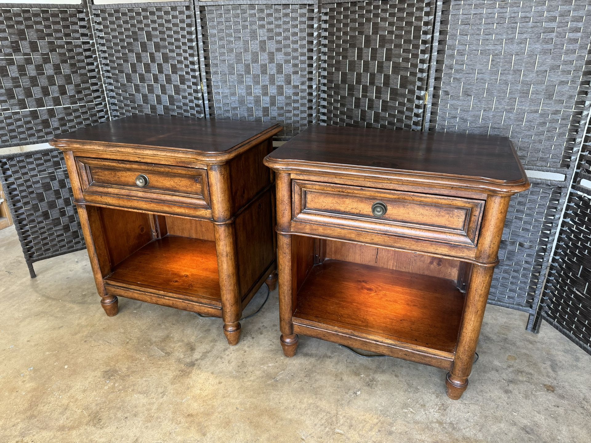 *Refinished* (2pc) Bernhardt Villa Hermosa 1-Drawer Chest of Drawers / By Yours Truly
