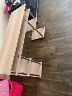 Wood and Metal Desk/Stand
