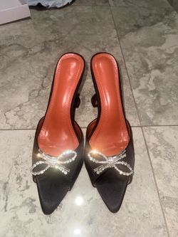 Amina Muaddi Satin 95mm heel