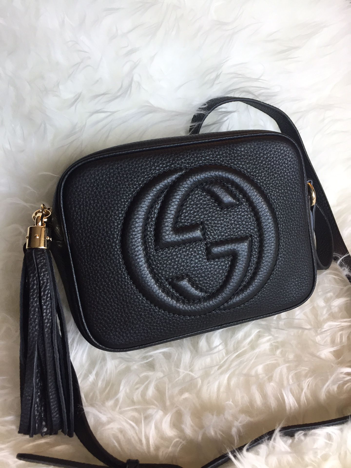 Gucci Soho Disco Crossbody Bag Purse Handbag Black