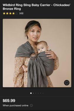 Wildbird Ring Sling Baby Carrier Chickadee/ Bronze Ring