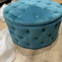 New Ottoman Blue Round