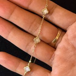 White Clover bracelet 14k GOLD