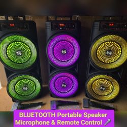 Bocina Bluetooth Dobles 8" Microfono y Control Remoto Incluido 🎤 🎵 