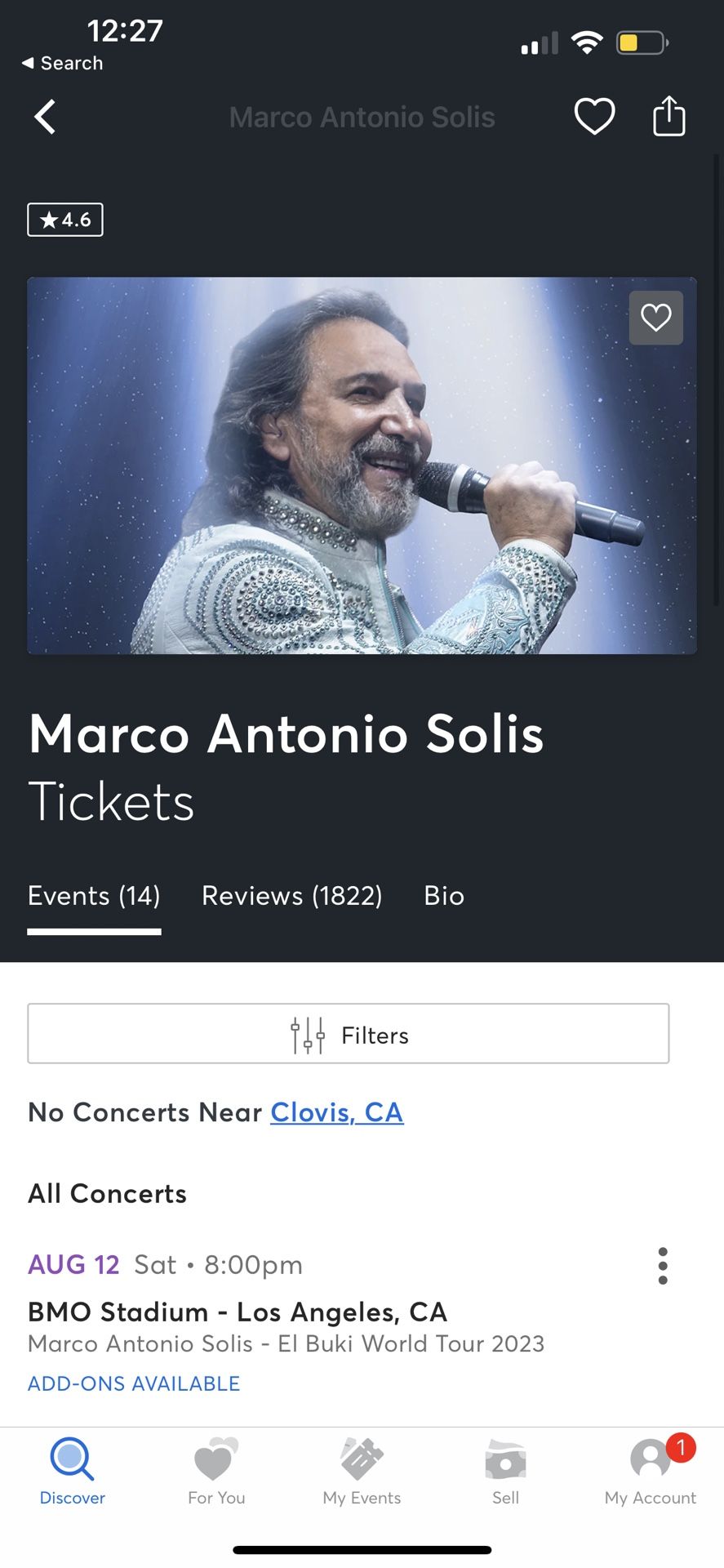 Marco Antonio Solís Tickets