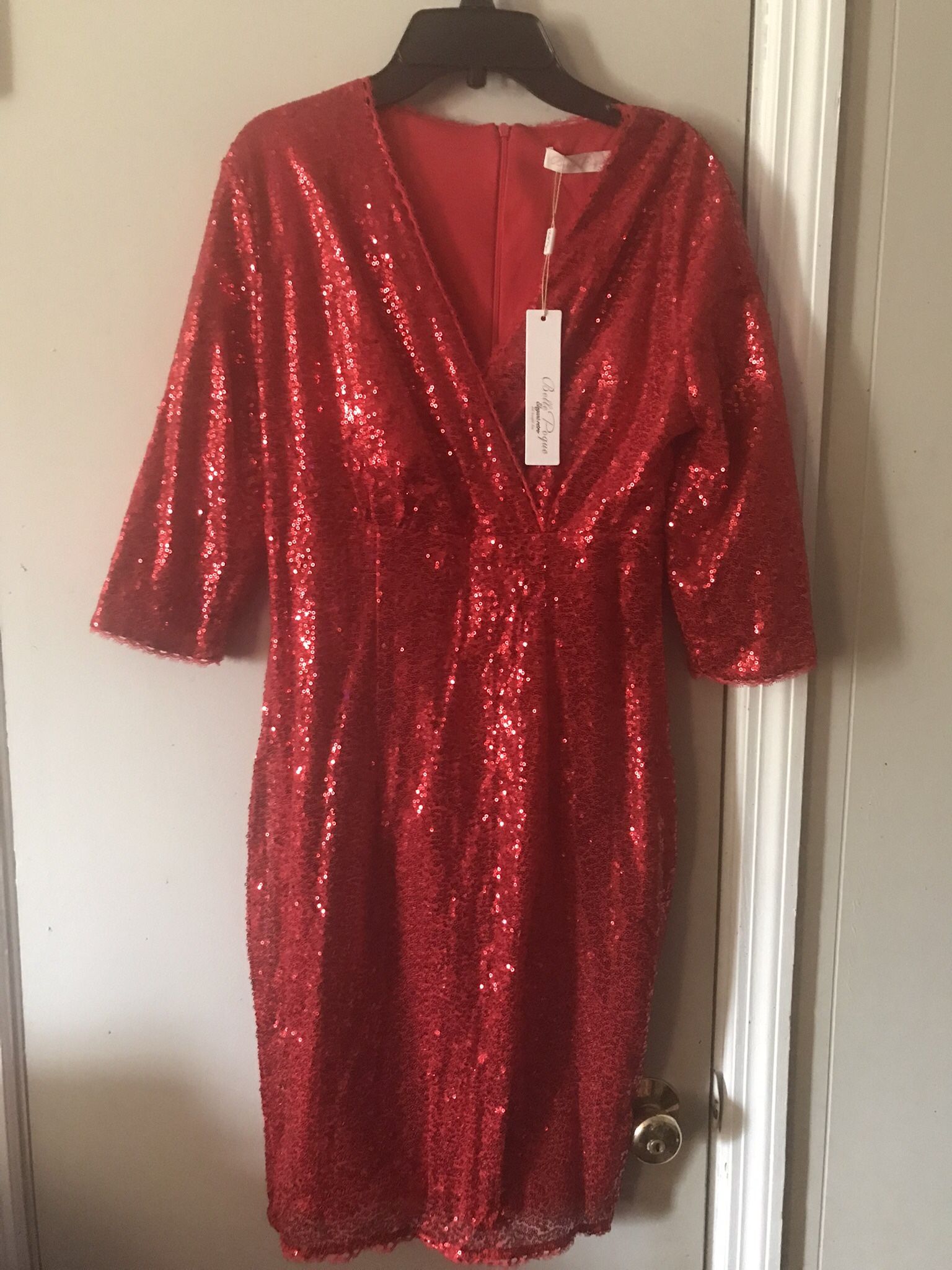 Red Sequin Dress Small