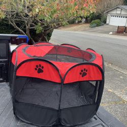 Small Medium Dog Cat Rabbit Bunny Kennel Soft Pet Travel Playpen Collapsible 32” by 32” by 24” High