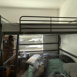 Kids Twin Loft Bed Without Mattress. Good Condition 