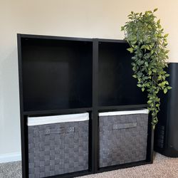 Storables Two Cube Shelves Organizers With Baskets