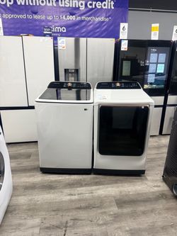 🔥SAMSUNG 5.5 CUBIC FT. TOP LOAD WASHER AND GAS DRYER SET🔥