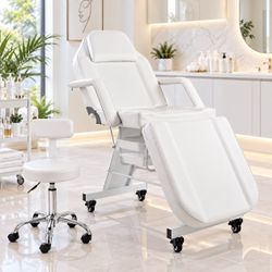 New Facial Chair with Wheel Tattoo Chair for Client Beauty Chair Artist Spa Bed Removable Headrest for Client, Esthetician, Artist, Lash Bed New in