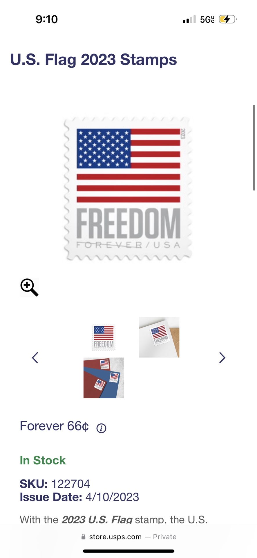 Forever Postage Stamps