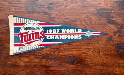 Vintage Minnesota Twins 1987 World Series Champions Pennant Full-Size Pennant