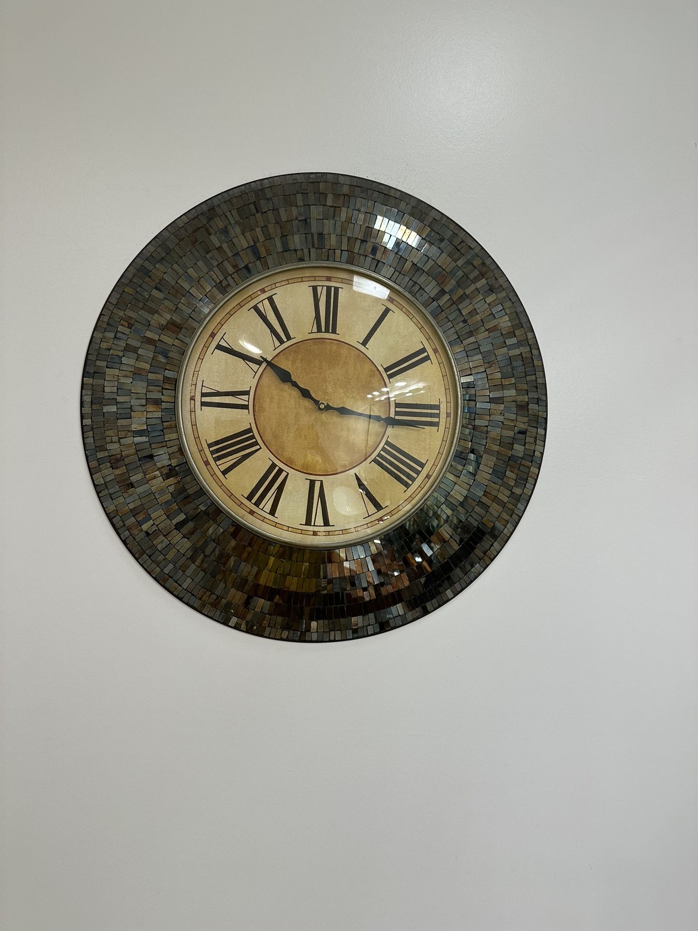 Vintage mosaic Wall Clock