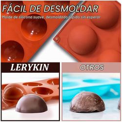 3 Pack Extra Large 6 Cavity Semi Sphere Silicone Molds, Half Sphere Baking Mold Non-Stick for Making Big Size Hot Chocolate Bomb, Jelly, Dome Mousse,
