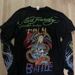 Y2k Ed Hardy Long Sleeve Shirt XXL