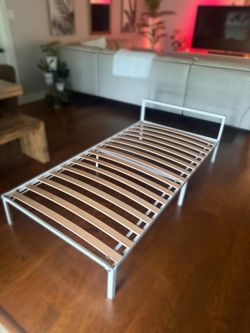 Twin bed frame with slats