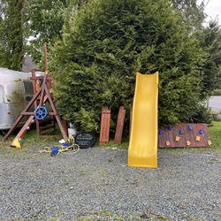 Playground One - Original Fort with 2 Beam Swing