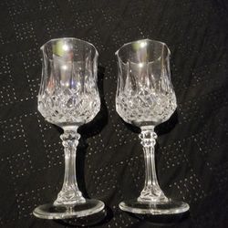Vintage Crystal Wine Glasses