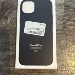 iPhone 14 Plus Silicone Case MagSafe Midnight (New)