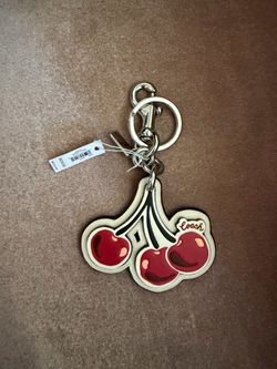 Authentic Coach leather keychain