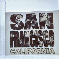 Iron On Heat Transfer  Good For T-shirts Sweaters Jackets T Shirt Design Size Is About 9x9 San Francisco California #79