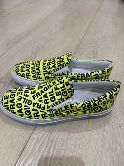 GIENCHI Slip On Sneakers Fragile Yellow Made In Italy Men’s 47