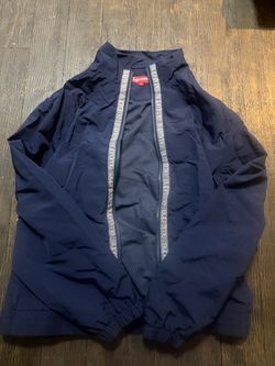 Supreme Classic Logo Taping Track Jacket Black Navy S/S 18