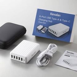 KAVALAN 6-Port USB A,C,Charger for Samsung S22 S21 IPHONE 13 TABLET

