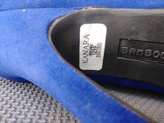 New blue velvet shoes 6.5