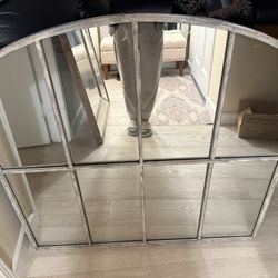 Metal Frame 43” Length x 41.25” Height Arch Mirror 