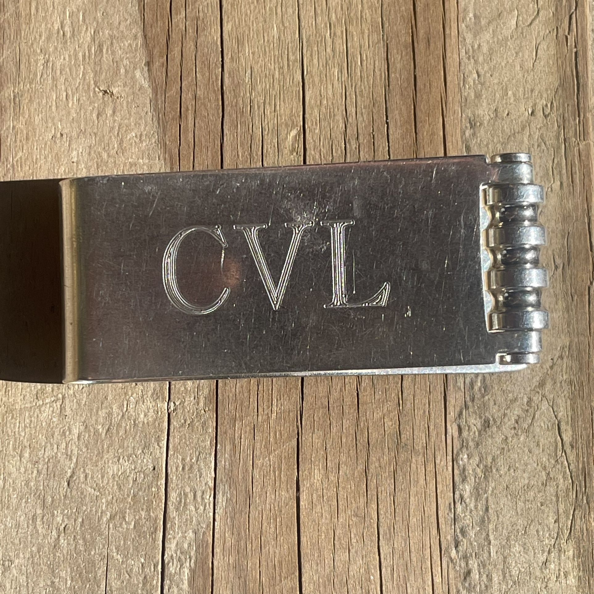 Tiffany&Co Paloma Picasso Money Clip Sterling Silver With Engraving Letters CVL