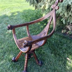 Antique Wood Carved Chair