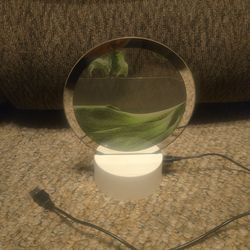 3d moving sand art table lamp